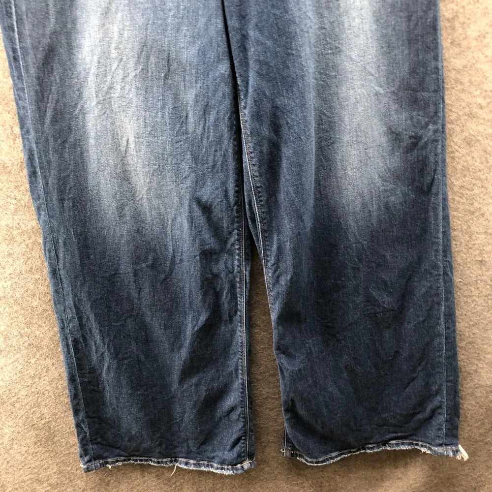 American Eagle Low Rise Baggy Wide Leg Jeans Womens 14 X-Long Y2K Slouchy